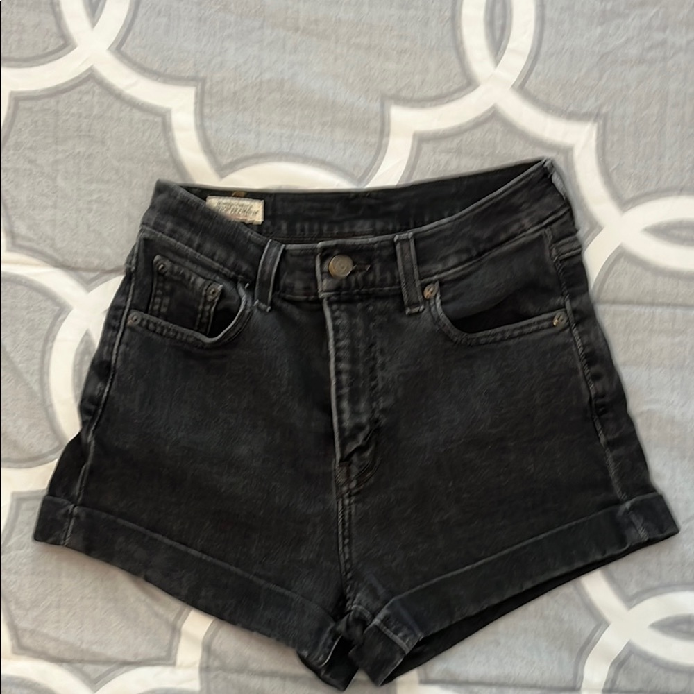 Levi's Black High Waist Denim Shorts